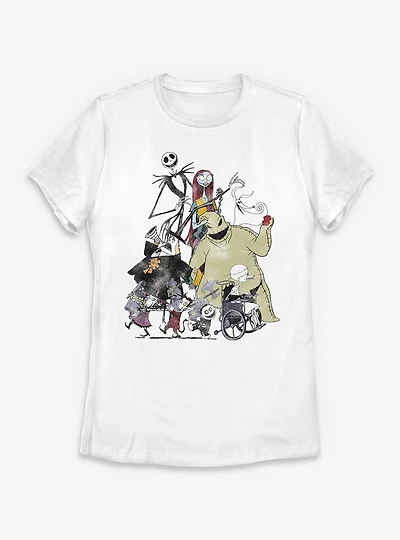 Disney The Nightmare Before Christmas Group Shot Womens T-Shirt