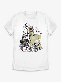 Disney The Nightmare Before Christmas Group Shot Womens T-Shirt