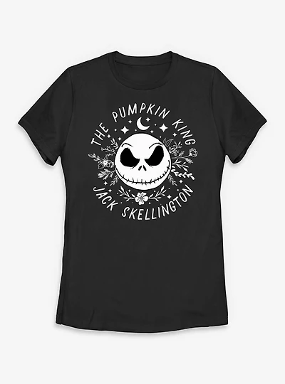 Disney The Nightmare Before Christmas Jack Floral Face Womens T-Shirt