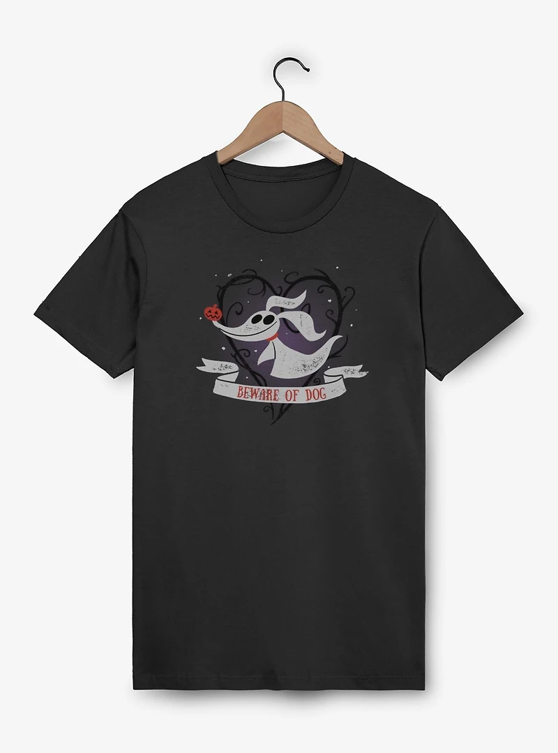 Disney The Nightmare Before Christmas Beware Of Dog Zero Heart T-Shirt