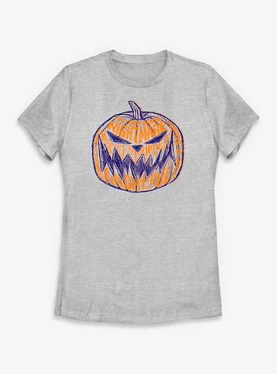 Disney The Nightmare Before Christmas Pumpkin Text Womens T-Shirt