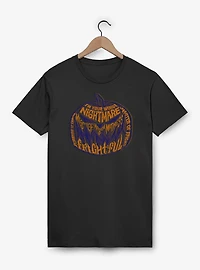 Disney The Nightmare Before Christmas Pumpkin Text T-Shirt