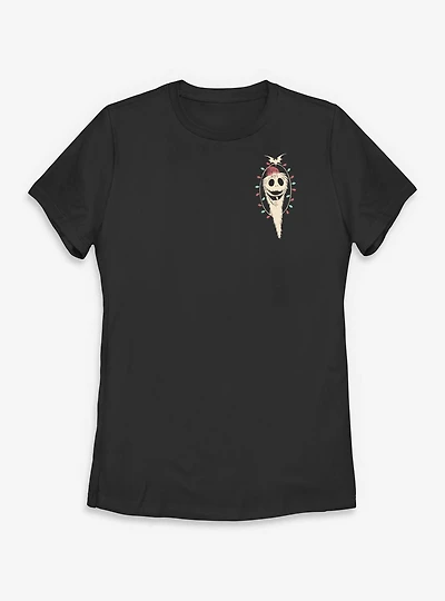 Disney The Nightmare Before Christmas Emblem Santa Jack Lights Womens T-Shirt