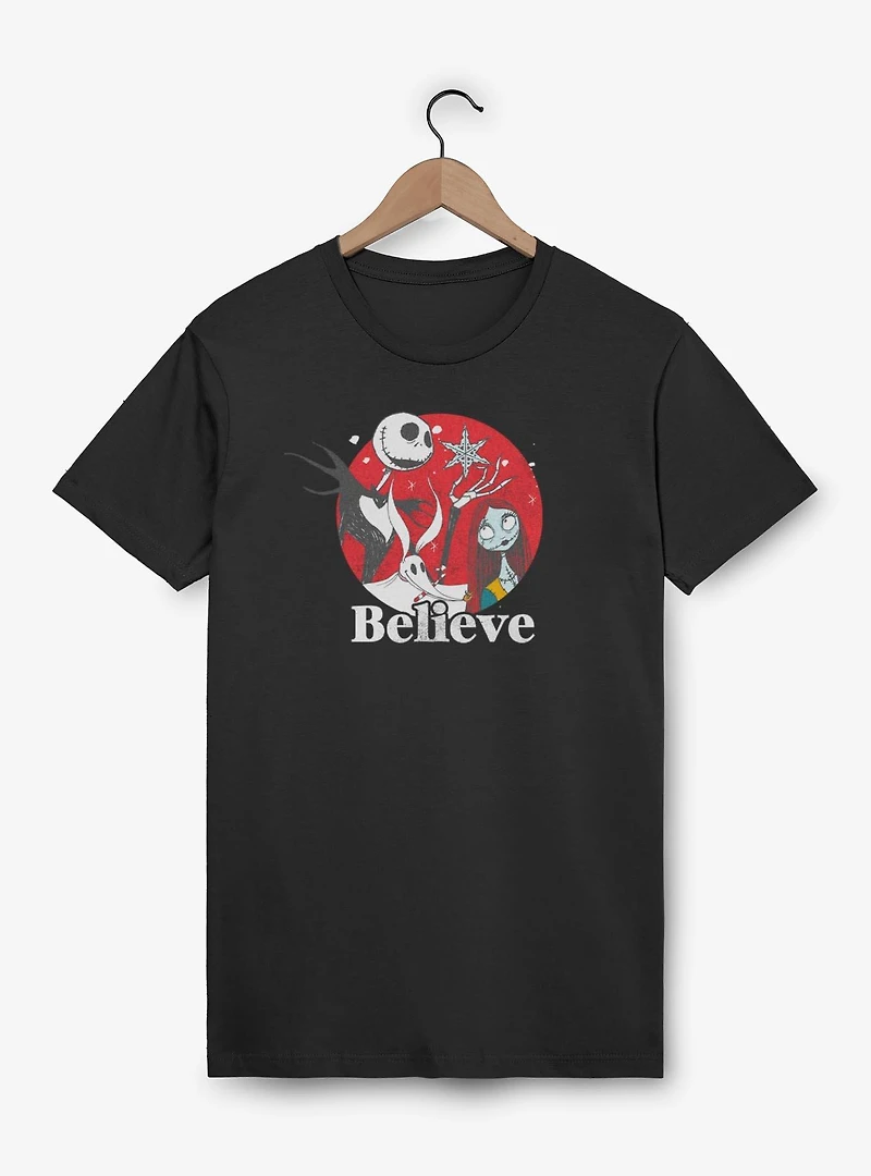 Disney The Nightmare Before Christmas Jack And Sally Believe T-Shirt