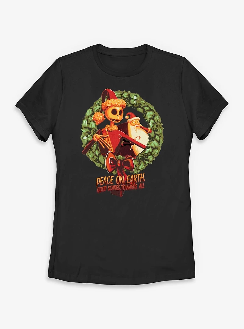 Disney The Nightmare Before Christmas NBC Jack Team Wreath Womens T-Shirt