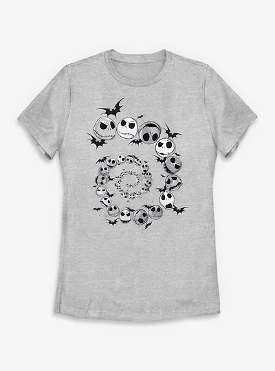 Disney The Nightmare Before Christmas Spiral Jack Head Womens T-Shirt