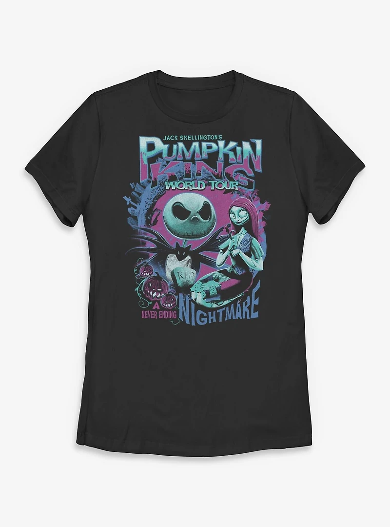 Disney The Nightmare Before Christmas Pumpkin King World Tour Womens T-Shirt