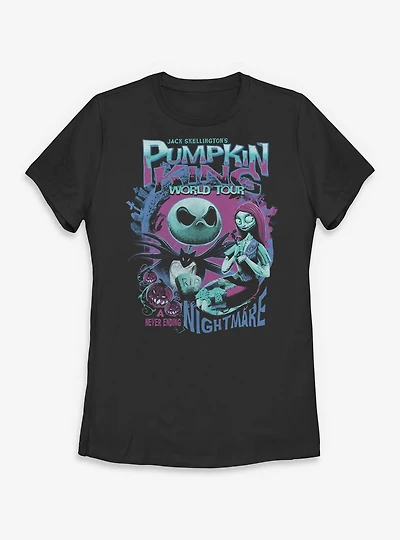 Disney The Nightmare Before Christmas Pumpkin King World Tour Womens T-Shirt