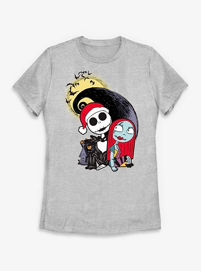 Disney The Nightmare Before Christmas Jack And Sally  Womens T-Shirt