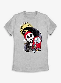 Disney The Nightmare Before Christmas Jack And Sally  Womens T-Shirt