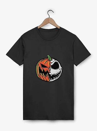 Disney The Nightmare Before Christmas Pumpkin Jack Split Face T-Shirt