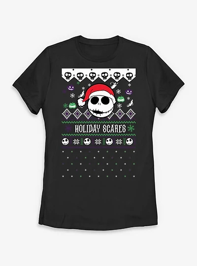 Disney The Nightmare Before Christmas Ugly Pattern NBC Jack Snowfall Womens T-Shirt