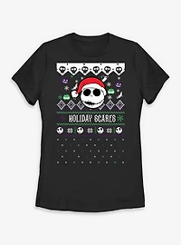 Disney The Nightmare Before Christmas Ugly Pattern NBC Jack Snowfall Womens T-Shirt