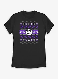 Disney The Nightmare Before Christmas Ugly Pattern Jack Womens T-Shirt