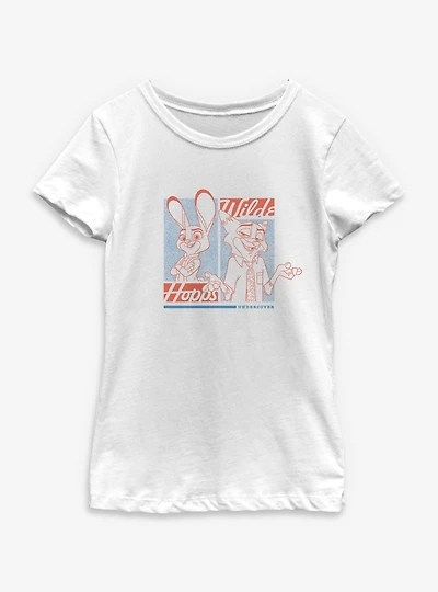 Disney Zootopia 2 Hopps & Wilde Undercover Youth Girls T-Shirt