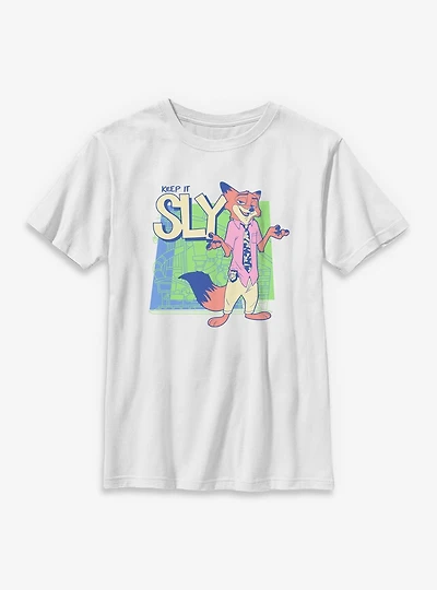 Disney Zootopia 2 Keep It Sly Nick Wilde Youth T-Shirt