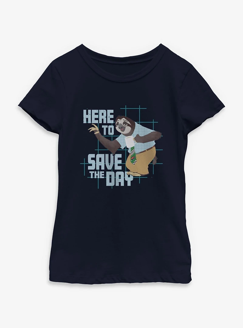 Disney Zootopia 2 Here To Save The Day Flash Youth Girls T-Shirt
