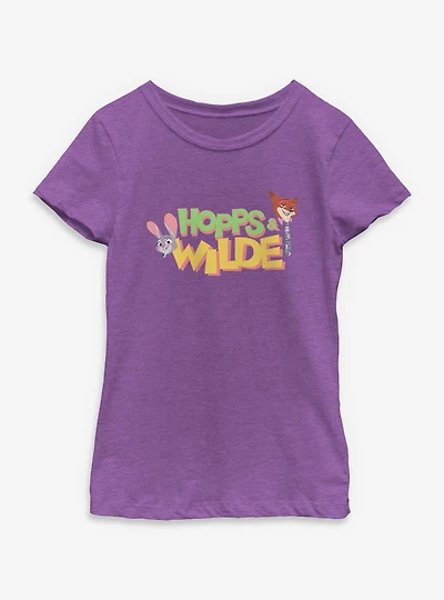 Disney Zootopia 2 Hopps & Wild Faces Youth Girls T-Shirt