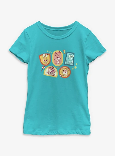 Disney Zootopia 2 Framed Portraits Group  Youth Girls T-Shirt