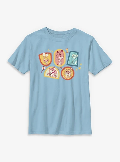 Disney Zootopia 2 Framed Portraits Group  Youth T-Shirt