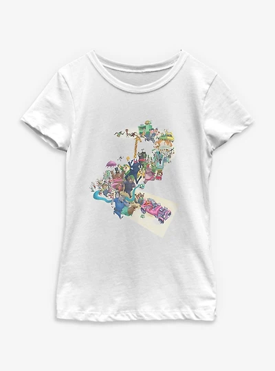 Disney Zootopia 2 City Shaped Two Youth Girls T-Shirt