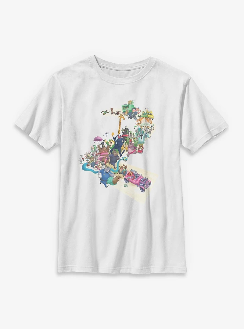 Disney Zootopia 2 City Shaped Two Youth T-Shirt