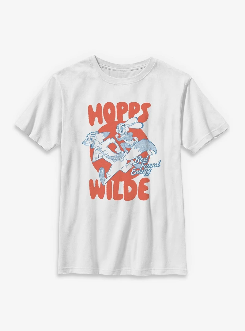 Disney Zootopia 2 Hopps And Wilde Best Friend Energy Youth T-Shirt