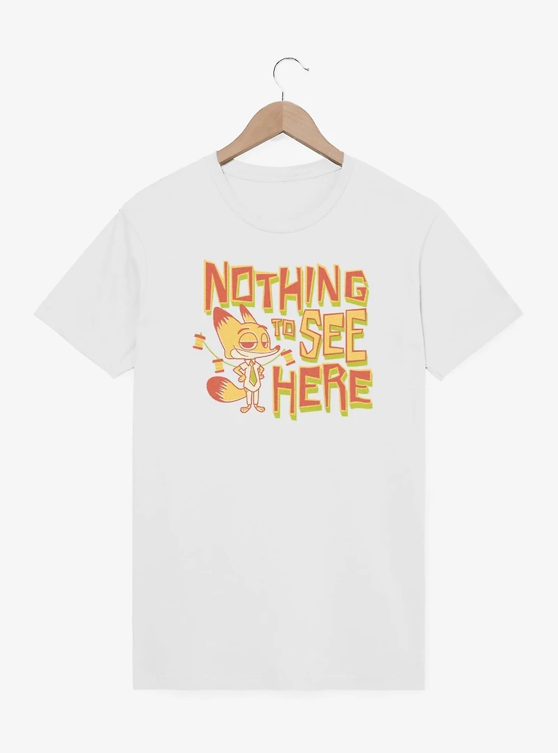 Disney Zootopia 2 Nothing To See Here Nick T-Shirt