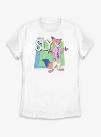 Disney Zootopia 2 Keep It Sly Nick Wilde Womens T-Shirt