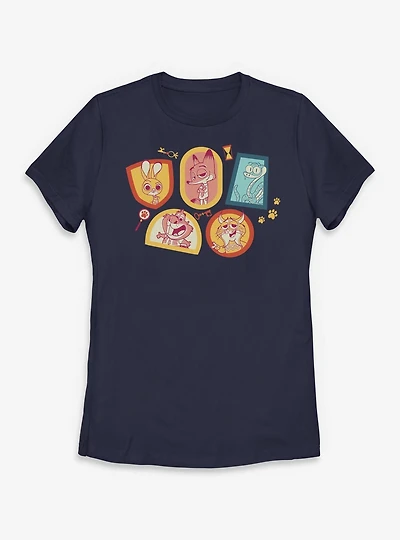 Disney Zootopia 2 Framed Portraits Group  Womens T-Shirt