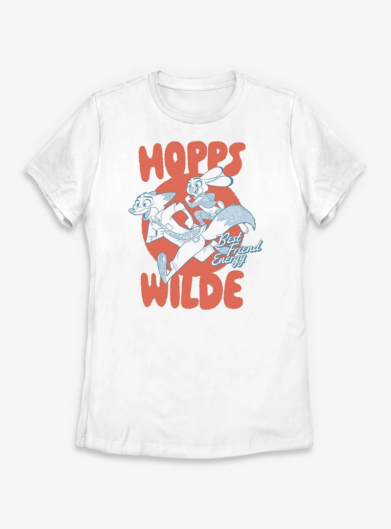 Disney Zootopia 2 Hopps And Wilde Best Friend Energy Womens T-Shirt