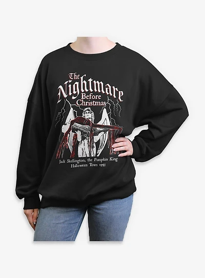 Disney The Nightmare Before Christmas Angel's Egg Womens Oversized Sweatshirt