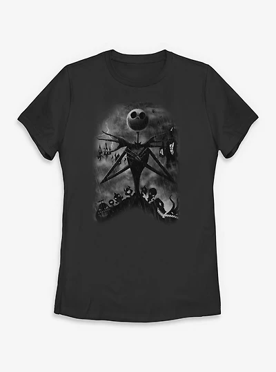 Disney The Nightmare Before Christmas Jack Night Sky Womens T-Shirt