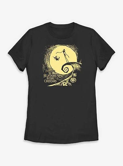 Disney The Nightmare Before Christmas Jack Zero Hill Womens T-Shirt