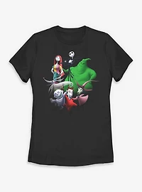 Disney The Nightmare Before Christmas Character Group Shot Womens T-Shirt
