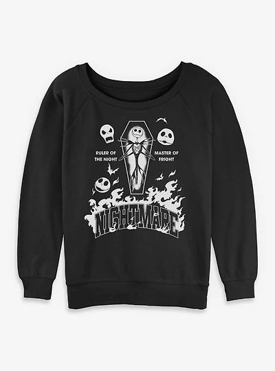 Disney The Nightmare Before Christmas Smashing Pumpkin Womens Slouchy Sweatshirt