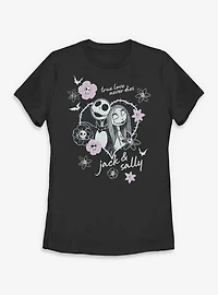 Disney The Nightmare Before Christmas Heart Jack And Sally Womens T-Shirt