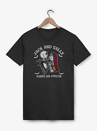 Disney The Nightmare Before Christmas Jack And Sally Simply Bats T-Shirt