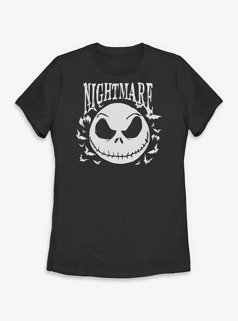 Disney The Nightmare Before Christmas Jack Bat Face Womens T-Shirt