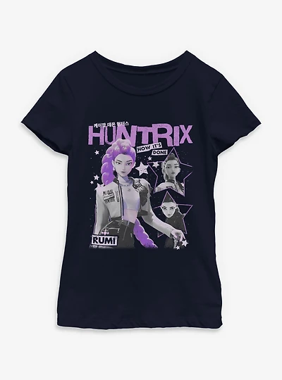 KPop Demon Hunters Rumi Stars Collage Youth Girls T-Shirt