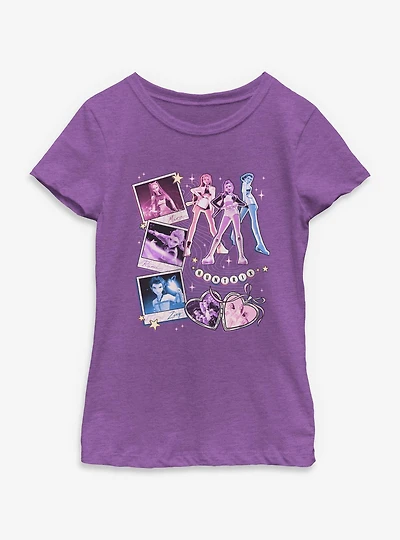 KPop Demon Hunters Huntrix Collage Youth Girls T-Shirt