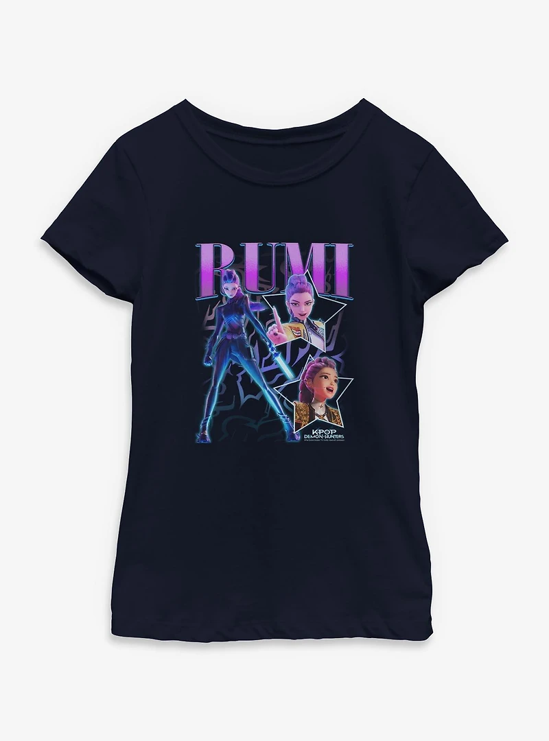 KPop Demon Hunters Rumi Collage Youth Girls T-Shirt