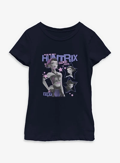 KPop Demon Hunters Zoey Stars Collage Youth Girls T-Shirt