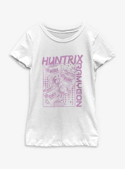 KPop Demon Hunters Huntrix Ramyeon Ramen Youth Girls T-Shirt