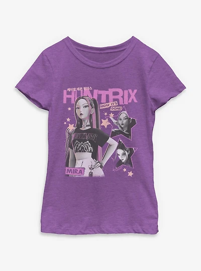 KPop Demon Hunters Mira Stars Collage Youth Girls T-Shirt