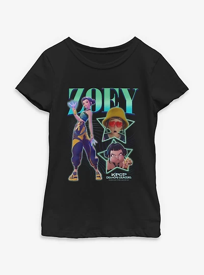 KPop Demon Hunters Zoey Collage Youth Girls T-Shirt