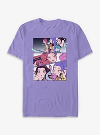 KPop Demon Hunters Huntrix Manhwa Panels Garment Dye T-Shirt