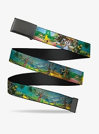 The Wizard of Oz Brick Road Scenes Adjustable Clamp Buckle Belt