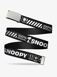 Peanuts Snoopy Care Symbols 100% Original Adjustable Clamp Buckle Belt
