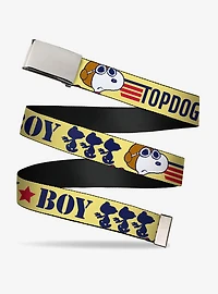 Peanuts Snoopy Fly Boy Top Dog Flying Ace Adjustable Clamp Buckle Belt